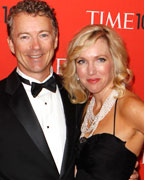 Senator Rand Paul arrives with Kelley Ashby for the Time 100 gala celebrating the magazine's naming of the 100 most influential people in the world for the past year, in New York