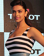 Deepika Padukone during the launch of Tissot Racing Touch Watches