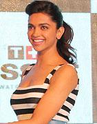 Deepika Padukone during the launch of Tissot Racing Touch Watches