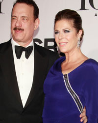 Tom Hanks and his wife Rita Wilson arrive to the American Theatre Wing's annual Tony Awards in New York