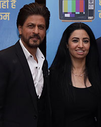 Shahrukh Khan,  Ritu Dhawan and Rajat Sharma