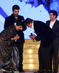 Asha Bhosle, Karan Johar and Amitab Bachchan and Sachin Tendulkar