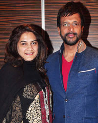 Javed Jaffrey with wife Habiba