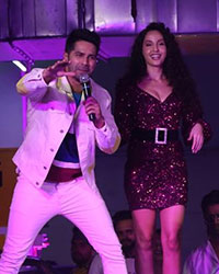 Varun Dhawan and Nora Fatehi promote their song Garmi from the upcoming Bollywood movie Street Dancer 3D