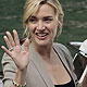 Kate Winslet waves as she arrives at the Film Cinema's Place in Venice during the 68th Venice Film Festival