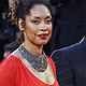 Actor Laurence Fishburne arrives with his wife Gina Torres on the red carpet at Cinema Palace during the 68th Venice Film Festival