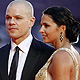 Matt Damon and his wife Luciana Barroso pose for photographers on the 'Contagion' red carpet at the 68th Venice Film Festival