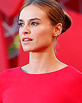 Polish actress Kasia Smutniak, patroness of the 69th Venice Film Festival, poses on the red carpet in Venice