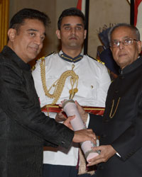 Kamal Haasan receives Padma Bhushan