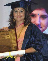 Dr Harbeen Arora, Chancellor of Rai University, Gujarat and Vidya Balan