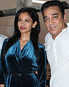 Kamal Haasan and Pooja Kumar