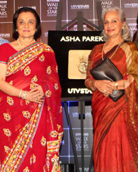 UTV Stars unveiled Asha Parekh's hand impression tile, to be installed at Walk of the Stars at Bandra promenade