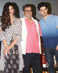 Athiya Shetty, Subhash Ghai and Sooraj Pancholi