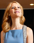 Actress Claire Danes arrives on the red carpet at the annual White House Correspondents' Association dinner in Washington