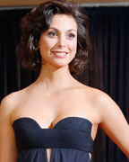 Actress Morena Baccarin arrives on the red carpet at the annual White House Correspondents' Association dinner in Washington