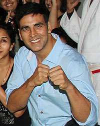 Akshay Kumar during the function organised to present the certificate on completion of the first batch of Women Safety Defense Centre (WSDC)