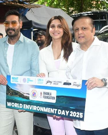 Ajay Devgn, Sharvari Wagh and Asif Bhamla