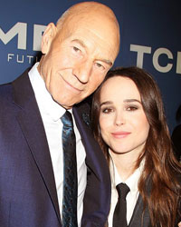 Patrick Stewart with Ellen Page