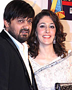 Wajid Ali with his Wife