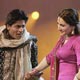 Shah Rukh Khan performs on stage with Indian Bollywood actress Preity Zinta, actress Reema Khan and Humayun Saeed of Pakistan at the Zee Cine Awards 2005.