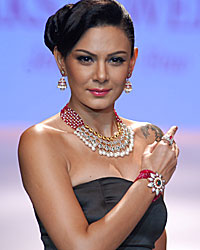 Aanchal Kumar at Aks Jewels Show at IIJW 2014