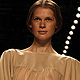 Model presents creation by Marcel Ostertag at Berlin Fashion Week Spring/Summer 2012 in Berlin