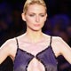 German top model Padberg wears a creation from fashion designer Zac Posen during the Berlin Fashion Week