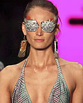 A model presents a creation from Triya collection during Fashion Rio Summer 2012/2013 in Rio de Janeiro