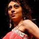 A model presents a creation by Indian designer Elisha W at the Wills Lifestyle India Fashion Week