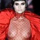 A model wears a creation by designer Andres Sarda during the Pasarela Cibeles Autumn/Winter 09/10 show at the Madrid Fashion Week