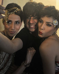 Rohhit Verma with Alesia Raut and Diandra Soares Rohhit Verma with Alesia Raut and Diandra Soares