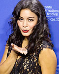 Vanessa Hudgens poses at a news conference to promote the film 'Spring Breakers' during the 37th Toronto International Film Festival
