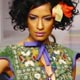 A model presents a creation from Indian designer Rina Dhaka`s Spring/Summer 2009 collection