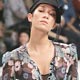 A model presents a creation by a Thai graduate designer during Bangkok Fashion Week 2005 in Bangkok.