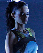 A model presents a creation from Schipper Arques collection at the Pasarela 080 Barcelona Fashion Show