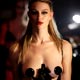 A model wears a creation from British lingerie design label Agent Provocateur during the Berlin Fashion Week