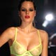 A model wears a creation from British lingerie design label Agent Provocateur during the Berlin Fashion Week