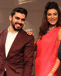 Sushmita Sen with Fashion designers Shiven and Naresh