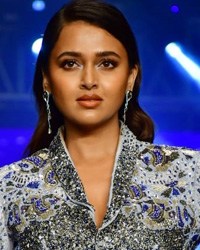 Tejasswi Prakash walks the ramp as the showstopper for Kshitij Choudhary on Day 2 of Bombay Times Fashion Week held at Grand Hyatt