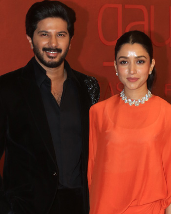 Dulquer Salmaan and Amal Sufiya