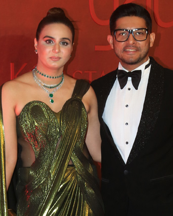 Gaurav Gupta showcased his first-ever bridal couture collection, titled "The Vow", at the Jio World Convention Centre in Mumbai