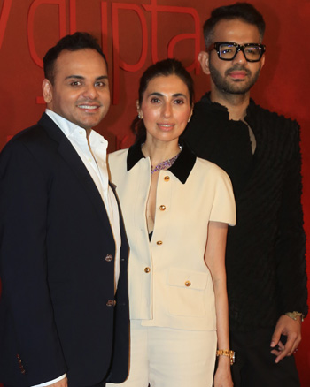 Gaurav Gupta showcased his first-ever bridal couture collection, titled "The Vow", at the Jio World Convention Centre in Mumbai
