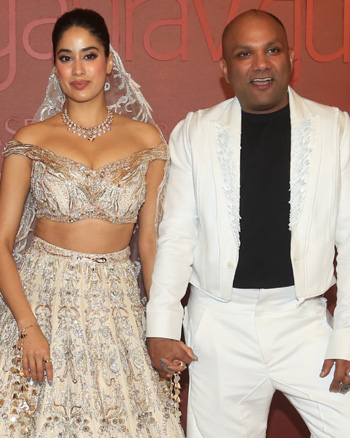 Janhvi Kapoor and Fashion Designer Gaurav Gupta