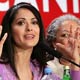 Festival jury members, Mexican actress Salma Hayek, U.S. author Toni Morrison, and jury president Emir Kusturica, attend a press conference in Cannes.