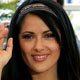 Festival jury member and Mexican actress Salma Hayek waves at a press conference in Cannes.