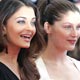 Laetitia Casta and Aishwarya Rai during red carpet arrivals for the screening of German-born director Dominik Moll's film 'Lemming' that opens the 58th Festival de Cannes.