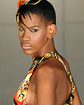 A model presents a creation by Dominican designer Marethe during Caribbean Fashion Week RD 2012 in Santo Domingo