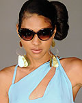 A model presents a creation by Dominican designer Miguel Genao during Caribbean Fashion Week RD 2012 in Santo Domingo