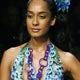 A model presents a creation by Britains designer Caroline Charles during a fashion show at the Chivas in Fashion Tour 08 in New Delhi