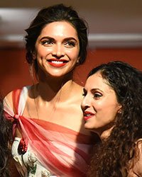 Deepika Padukone with fashion designer duo Gauri and Nainika